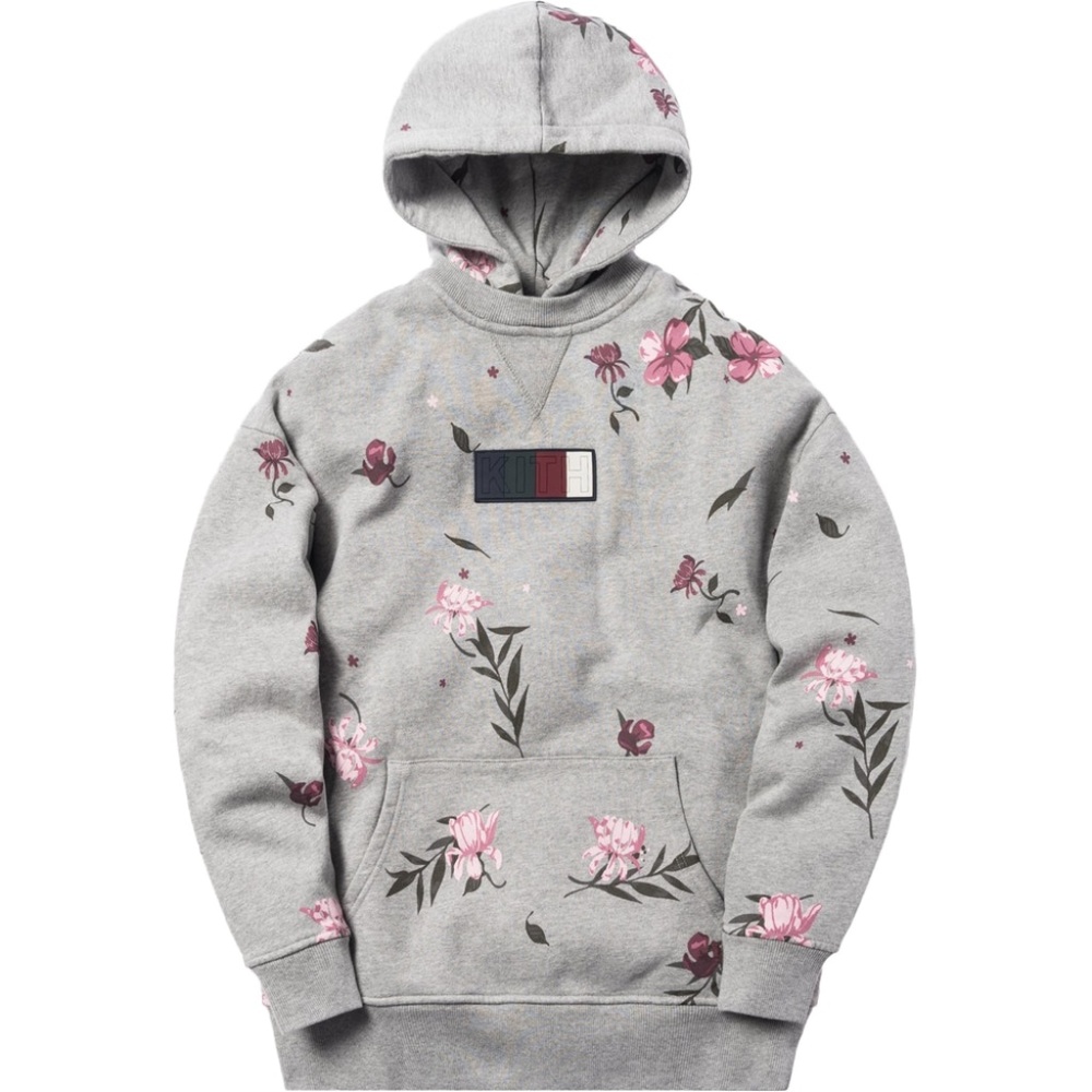 Kith Williams 2 Floral Hoodie Heather Grey